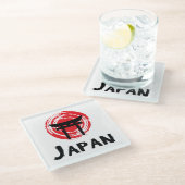 Japan Glazen Onderzetter (Schuin)