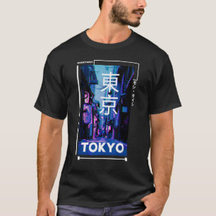 Japan Glitch Cyberpunk Tokyo Streetwear Esthetiek T-shirt