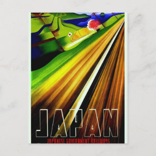 Japan Government Railways Vintage Travel Poster Briefkaart