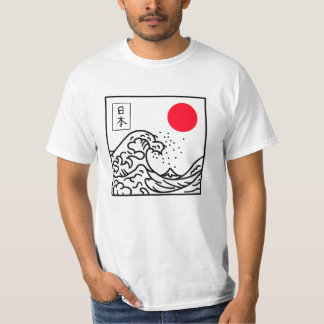 Japan Grande Vague Kanagawa Kanji T-shirt