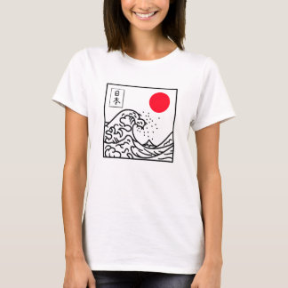 Japan Grande Vague Kanagawa Kanji T-shirt