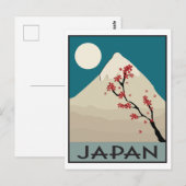 Japan Graphic Mountain and Maple Tree Briefkaart (Voorkant / Achterkant)