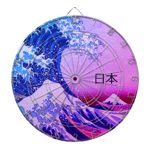  Japan & Great Wave off Kanagawa Art Dartbord (Voorkant)