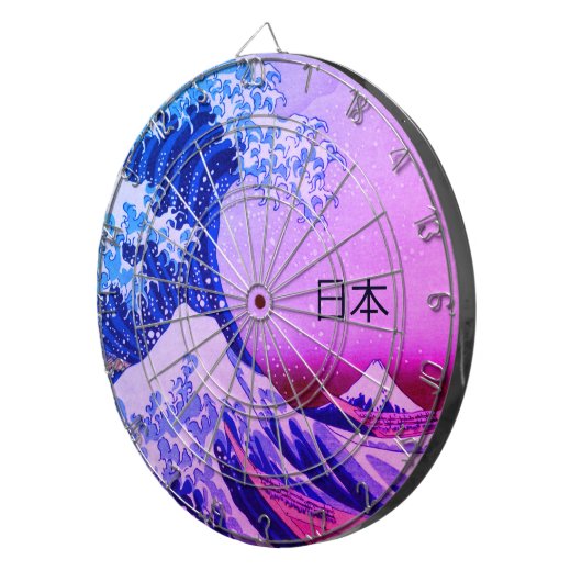  Japan & Great Wave off Kanagawa Art Dartbord (Voorkant Rechts)