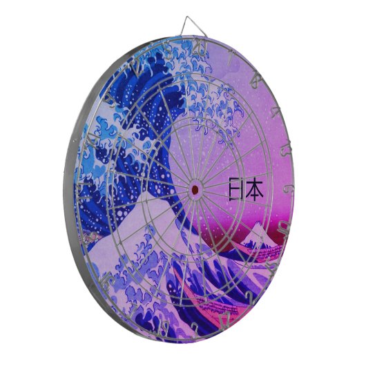  Japan & Great Wave off Kanagawa Art Dartbord (Voorkant Links)