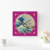  Japan, Great Wave off Kanagawa kanji klok (Huis)