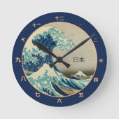  Japan, Great Wave off Kanagawa kanji klok (Voorkant)
