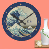  Japan, Great Wave off Kanagawa kanji klok