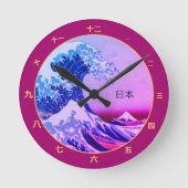  Japan, Great Wave off Kanagawa kanji klok (Voorkant)