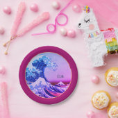  Japan, Great Wave off Kanagawa/Party, thee Papieren Bordje (Feest)