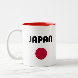 Japan Grote Rode Stip Licht Kleur Tweekleurige Koffiemok