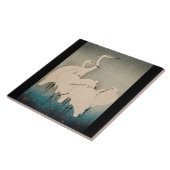 Japan grotten in sneeuwdieren keramische tegel tegeltje (Zijkant)