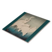 Japan grotten in sneeuwdieren keramische tegel tegeltje (Zijkant)