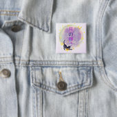 JAPAN HARAJUKU Moon & Stars – Kawaii Witchy Design Vierkante Button 5,1 Cm (In situ)