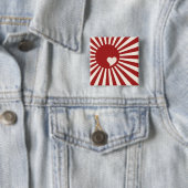 Japan Heart Vierkante Button 5,1 Cm (In situ)