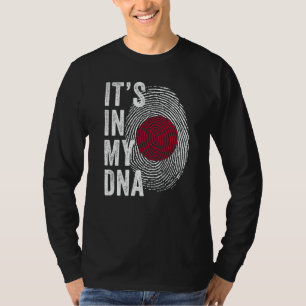 Japan het zit in mijn DNA Cute Japanse vingerafdru T-shirt