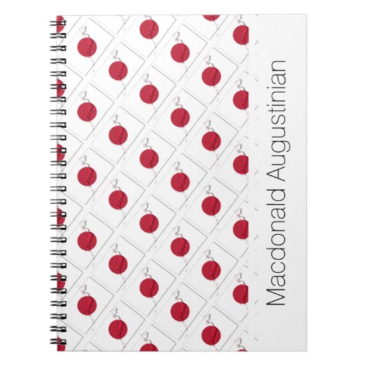 JAPAN Hinomaru Aangepaste naam Notitieboek Dagboek (Voorkant)