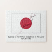 JAPAN | Hinomaru | Gezegende natie | JAPANESE VLAG Legpuzzel (Horizontaal)