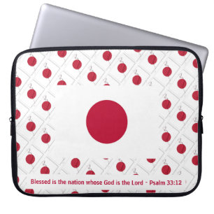 JAPAN HINOMARU Nation Psalm 33:12-laptop Laptop Sleeve