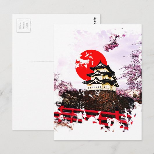 Japan Hirosaki Castle Briefkaart (Voorkant / Achterkant)