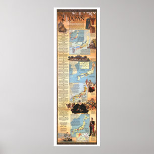 " Japan: Historische MAP 1984 ... Poster