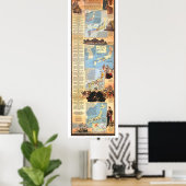 " Japan: Historische MAP 1984 ... Poster (Thuiskantoor)