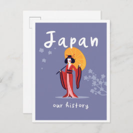 Japan History Vintage Travel Briefkaart