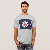 Japan Hokkaido Prefecture Flag T-shirt (Voorkant volledig)