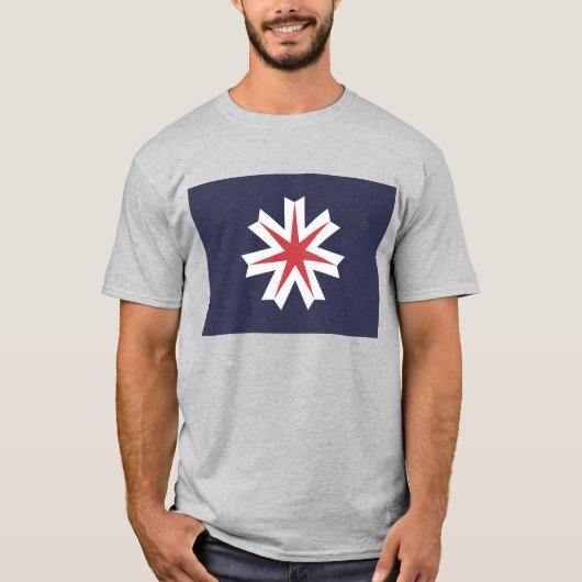 Japan Hokkaido Prefecture Flag T-shirt (Voorkant)