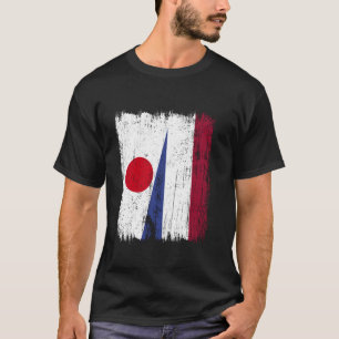 Japan Holland Half Vlag Japans Nederlands Erfgoed T-shirt