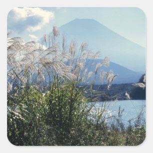 Japan, Honshu, Yamanashi Pref., Fuji-Hakone-Izu Vierkante Sticker