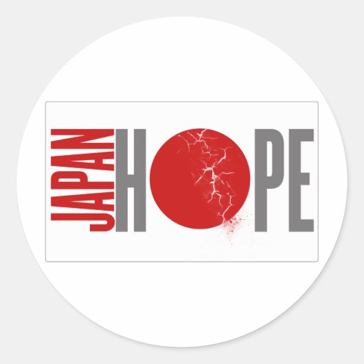 JAPAN HOOP - AARDBEVING RONDE STICKER (Voorkant)