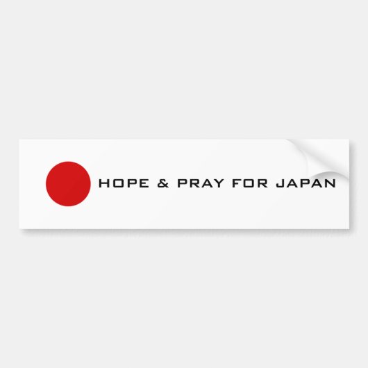 Japan - Hope Bumpersticker (Voorkant)