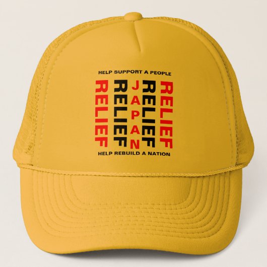 JAPAN HULP STEUN EEN VOLK... TRUCKER PET (Voorkant)