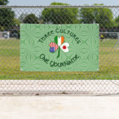 Japan Ierland USA Shamrock Vlag gepersonaliseerd Spandoek (Insitu)