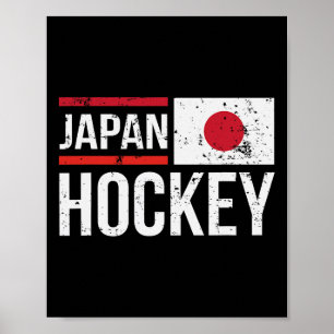 Japan IJshockeyteam Vlag Sport Speler Fan  Poster