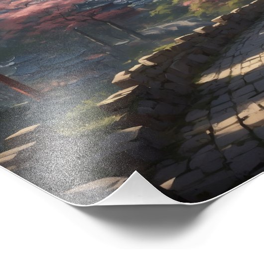 Japan Illustratie Art#1 Foto Afdruk (Hoek)