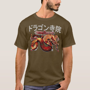 Japan-illustratie Japanse drakentempel T-shirt