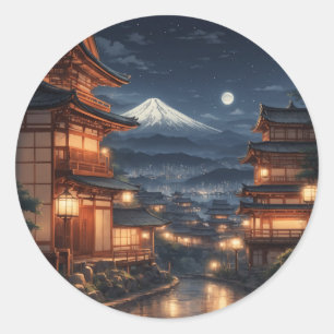 Japan Illustratie Kunst #2 Ronde Sticker