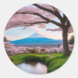 Japan Illustratie Kunst #3 Ronde Sticker