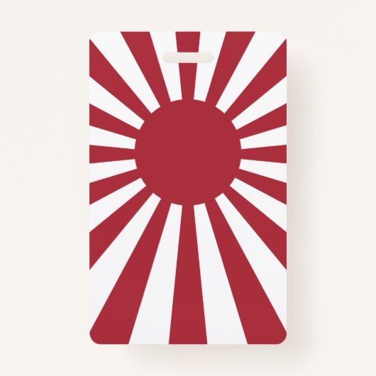 Japan Imperial Rising Sun vlag, Edo aan WW2 Badge (Voorkant)