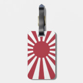 Japan Imperial Rising Sun vlag, Edo aan WW2 Bagagelabel (Achterkant verticaal)