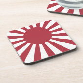 Japan Imperial Rising Sun vlag, Edo aan WW2 Bier Onderzetter (Linkerzijde)