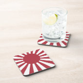 Japan Imperial Rising Sun vlag, Edo aan WW2 Bier Onderzetter (Rechterzijde)