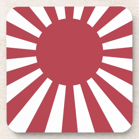 Japan Imperial Rising Sun vlag, Edo aan WW2 Bier Onderzetter (Voorkant)