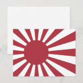 Japan Imperial Rising Sun vlag, Edo aan WW2 Briefkaart (Voorkant / Achterkant)