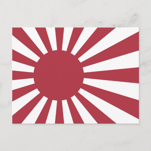 Japan Imperial Rising Sun vlag, Edo aan WW2 Briefkaart (Voorkant)