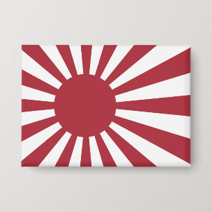 Japan Imperial Rising Sun vlag, Edo aan WW2 Button
