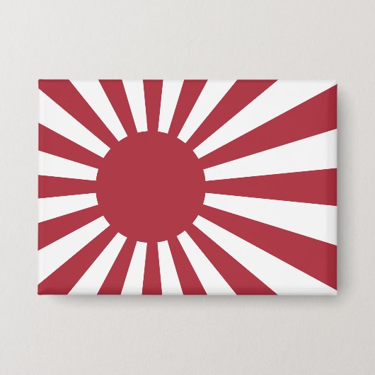 Japan Imperial Rising Sun vlag, Edo aan WW2 Button (Voorkant)
