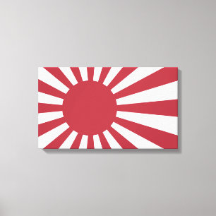 Japan Imperial Rising Sun vlag, Edo aan WW2 Canvas Afdruk
